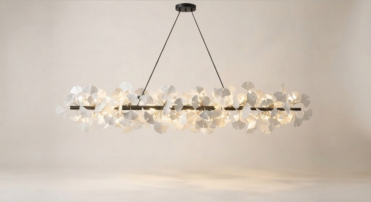 Foglia in Black Lampbody & White Leaves