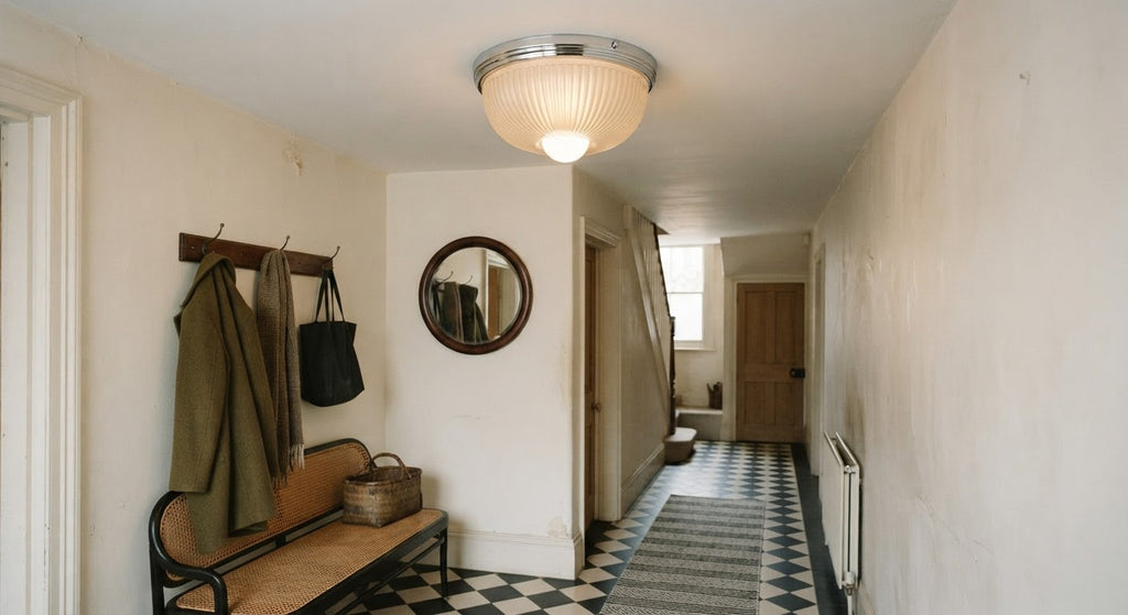 Deco Flush Ceiling Light - in a room