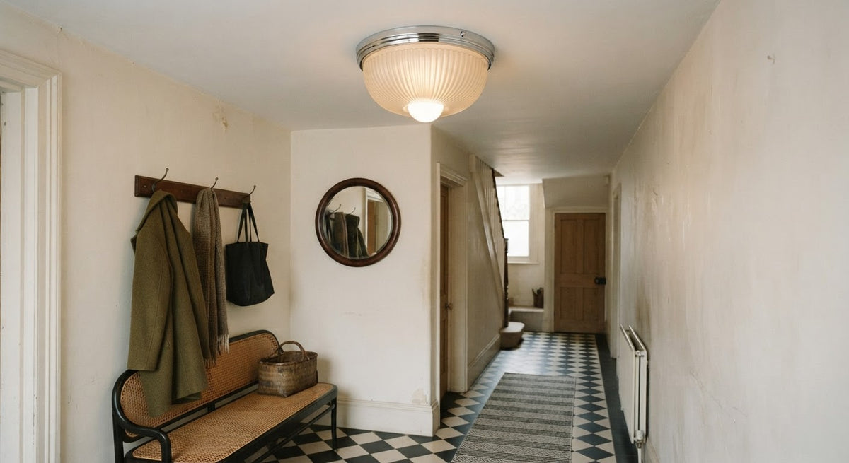 Deco Flush Ceiling Light - in a room