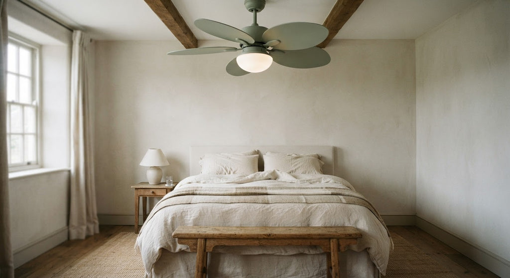 Fiore Petal Ceiling Fan Light - in a room