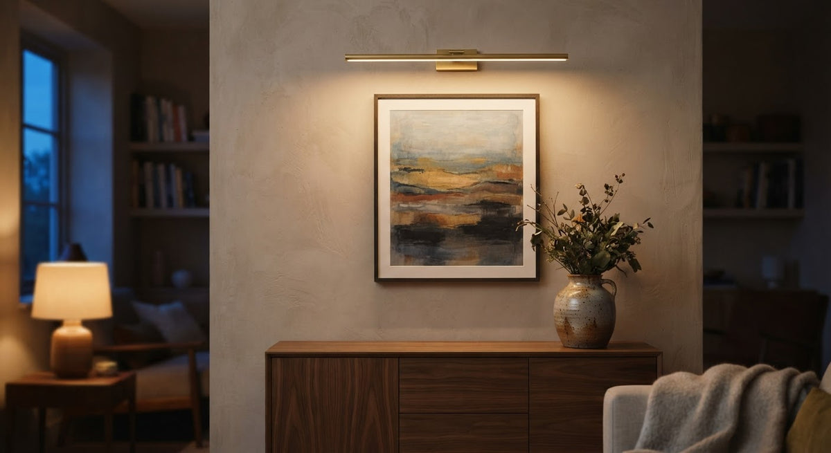 Linea Cordless Linear Wall Light - in a room