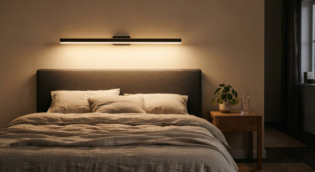Linea Cordless Linear Wall Light - in a room