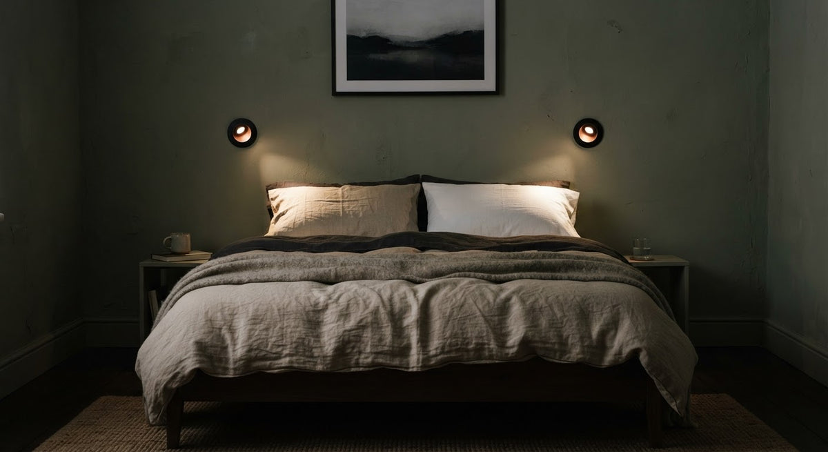 Nido Recessed Reading Light - in a room