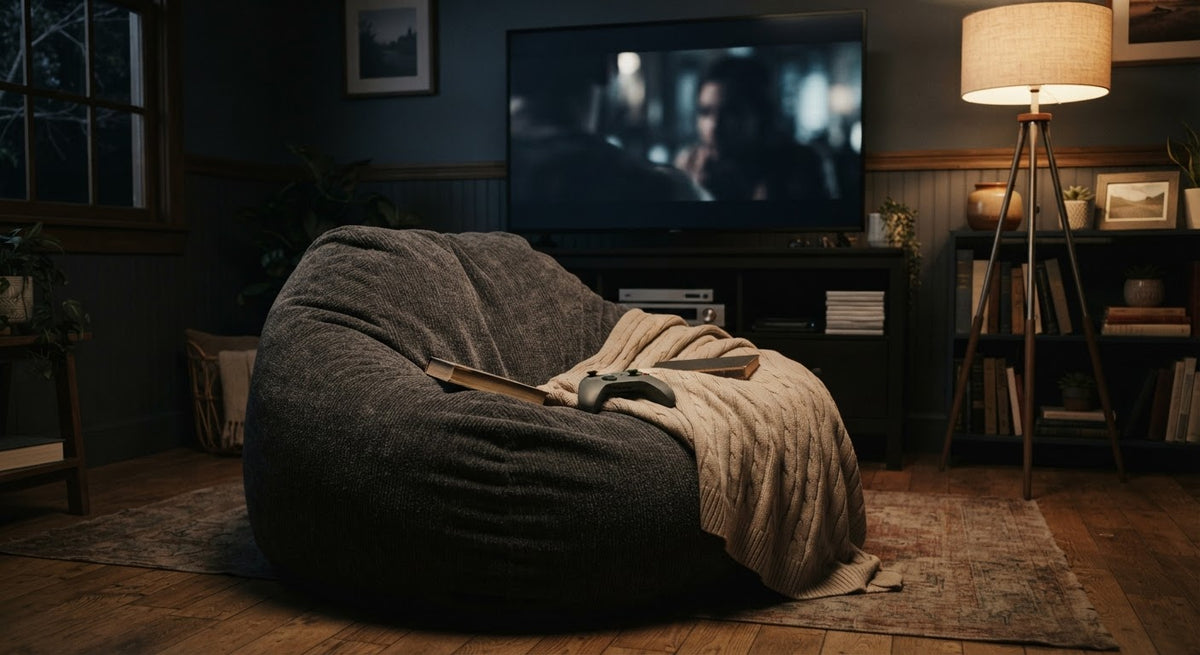 Nube Convertible Bean Bag Bed - in a room