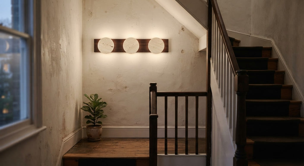 Pietra Travertine Wall Light - in a room