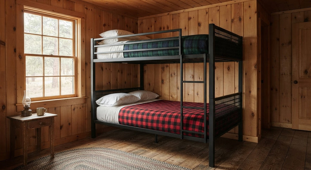 Rifugio Heavy-Duty Metal Bunk Bed - in a room