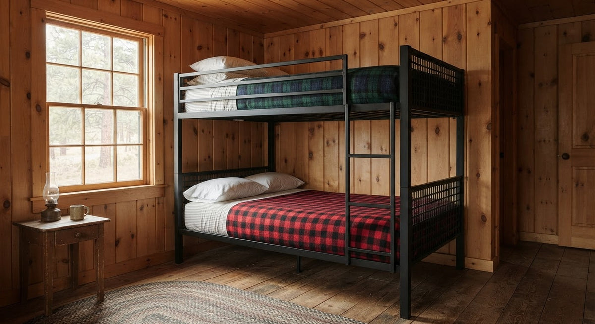Rifugio Heavy-Duty Metal Bunk Bed - in a room
